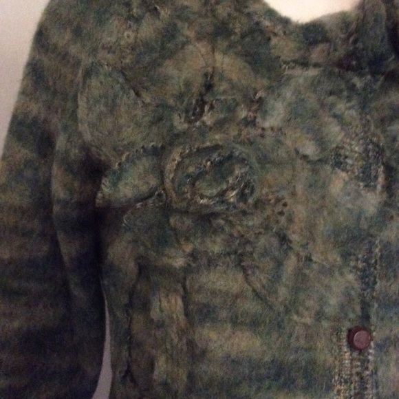 Anthro Sleeping on Snow Flower Mohair Sweater S - Picture 3 of 7